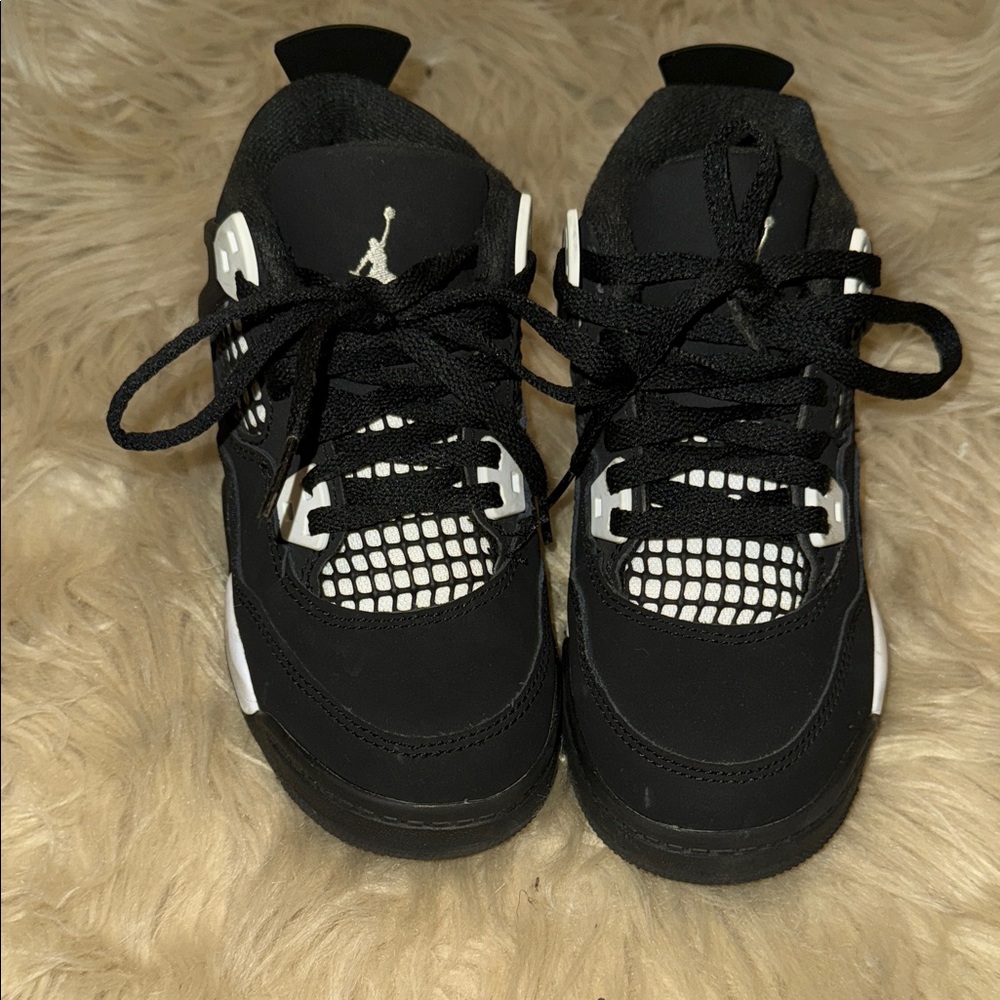 Toddler Kids Black and White Sneakers